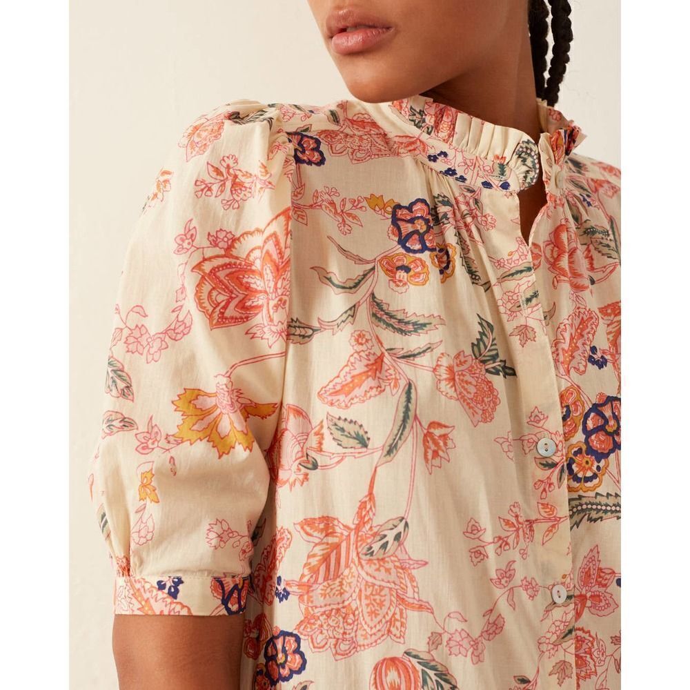 Alix of Bohemia Remi Coral Flower Dress L - Picture 6 of 12